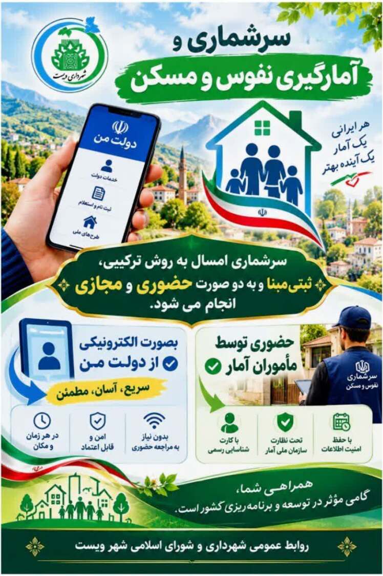 آغاز رسمی سرشماری عمومی نفوس و مسکن ۱۴۰۵